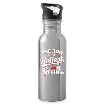 The 300 is my holiest grail - Water bottle with straw - silver - Right