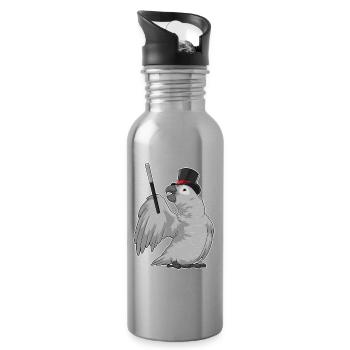 Parrot Wizard Wand - Water bottle with straw - silver - Right
