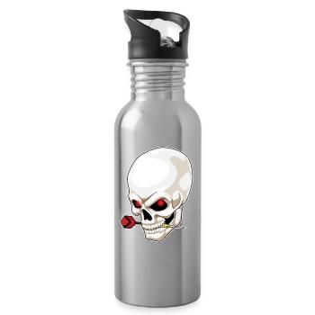 Skull Dart Dart Dart - Gourde avec paille intégrée - argent clair - Droite
