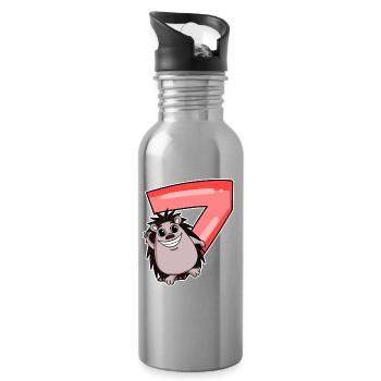 7 ans 7 ans avec motif animal - sept - Gourde avec paille intégrée - argent clair - Droite