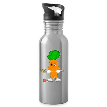 Karotte Feldhockey Feldhockeyschläger - Trinkflasche mit integriertem Trinkhalm - Lightsilver - Rechts