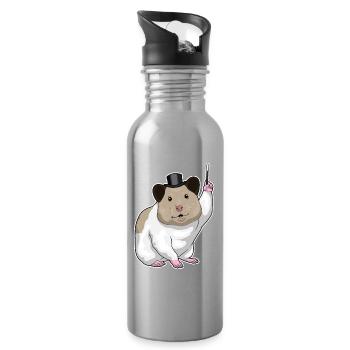 Hamster Wizard Wand - Water bottle with straw - silver - Right