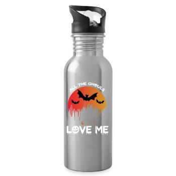 All The Ghouls Love Me Halloween - Trinkflasche mit integriertem Trinkhalm - Lightsilver - Rechts