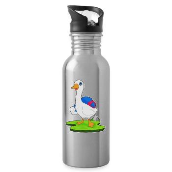 Randonnée à dos pour randonneurs canards - Gourde avec paille intégrée - argent clair - Droite