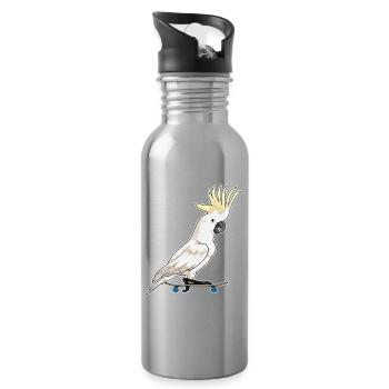 Parrot Skater Skateboard - Gourde avec paille intégrée - argent clair - Droite
