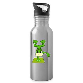 Gymnastique d’entraînement sur le poirier de grenouille - Gourde avec paille intégrée - argent clair - Droite
