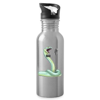 Chant Serpent Chanteur Microphone - Gourde avec paille intégrée - argent clair - Droite