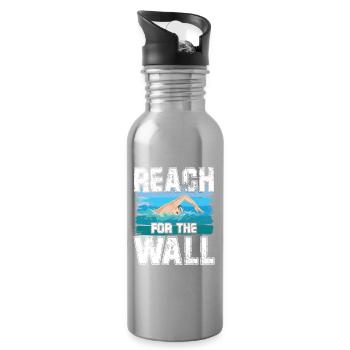 Reach for the wall - Trinkflasche mit integriertem Trinkhalm - Lightsilver - Rechts