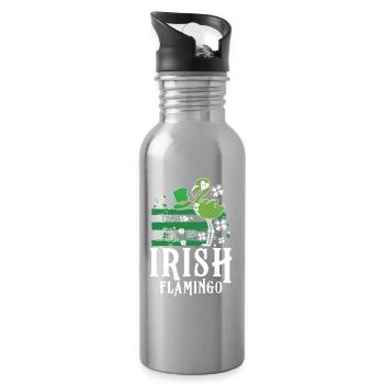 Irish flamingo - Trinkflasche mit integriertem Trinkhalm - Lightsilver - Rechts