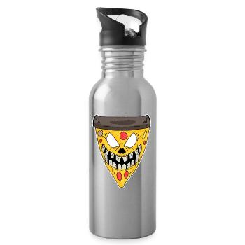 Pizza Zombie - Gourde avec paille intégrée - argent clair - Droite