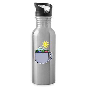 Café Mountain Mountains Summit - Gourde avec paille intégrée - argent clair - Droite