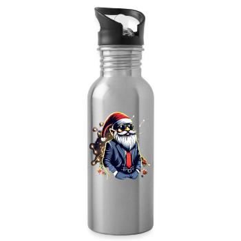 Chef Gnome Gnome avec guirlandes lumineuses - Gourde avec paille intégrée - argent clair - Droite