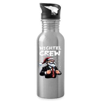 Gnome Crew Christmas Gnome - Water bottle with straw - silver - Right