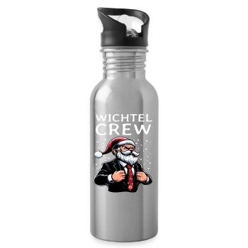 Anzug Wichtel Crew Weihnachts Gnome - Trinkflasche mit integriertem Trinkhalm - Lightsilver - Rechts