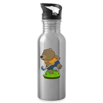 Hockey sur gazon Bear Stick - Gourde avec paille intégrée - argent clair - Droite