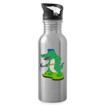 Crocodile Hockey sur gazon Crocodile Crocodile Stick de hockey sur gazon - Gourde avec paille intégrée - argent clair - Droite
