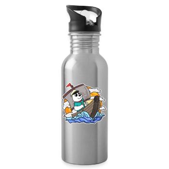 Capitaine Sailor Bear - Gourde avec paille intégrée - argent clair - Droite