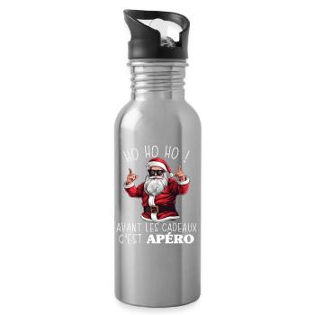 Pull Moche De Noel 2024 Homme Femme - Gourde avec paille intégrée - argent clair - Droite