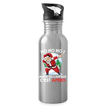 AVANT LES CADEAUX C EST APÉRO PULL MOCHE NOEL - Gourde avec paille intégrée - argent clair - Droite