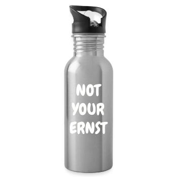Not your Ernst Denglisch - Trinkflasche mit integriertem Trinkhalm - Lightsilver - Rechts
