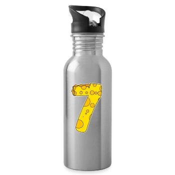 Graphique 7 - Gourde avec paille intégrée - argent clair - Droite