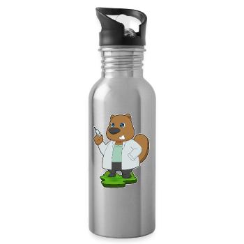 Beaver Doctor Nursing Routine - Water bottle with straw - silver - Right