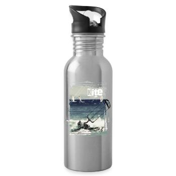 Kite Baby - Trinkflasche mit integriertem Trinkhalm - Lightsilver - Rechts