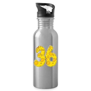 36 years old Lustig Käse - Water bottle with straw - silver - Right