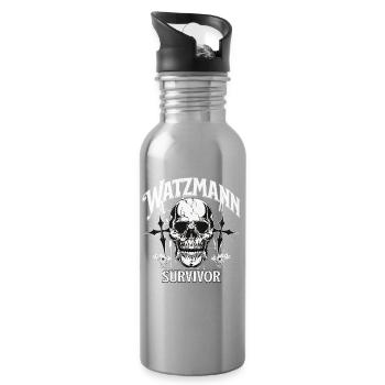 Watzmann - Survivor - Trinkflasche mit integriertem Trinkhalm - Lightsilver - Rechts