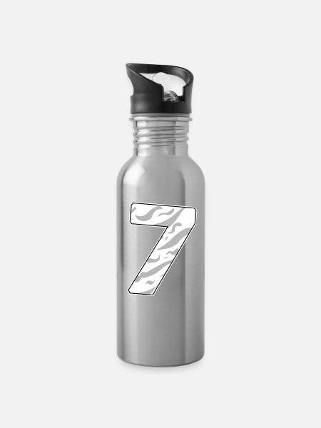 7 - Trinkflasche mit integriertem Trinkhalm - Lightsilver
