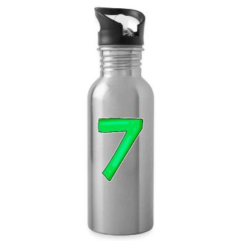 7 Number Number Green - Water bottle with straw - silver - Right