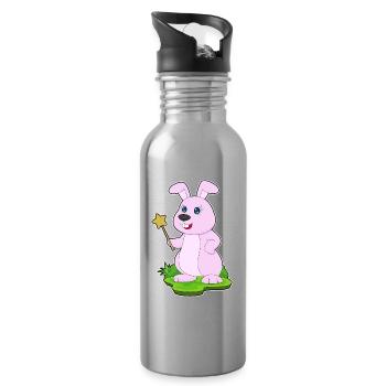 Bunny Wizard Wand - Water bottle with straw - silver - Right