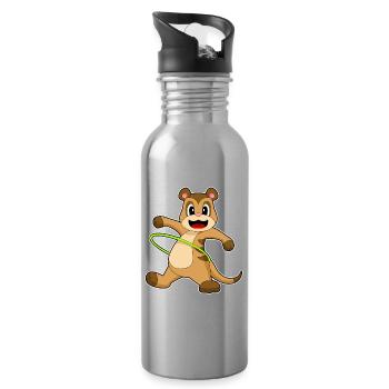 Meerkat Fitness Gymnastique Sports - Gourde avec paille intégrée - argent clair - Droite