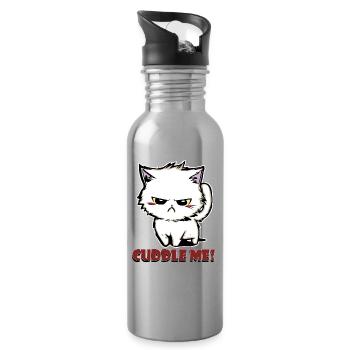cuddle me - Trinkflasche mit integriertem Trinkhalm - Lightsilver - Rechts