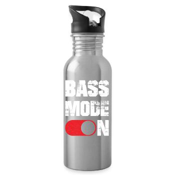 Bass mode on funny music director Choir singer - Water bottle with straw - silver - Right