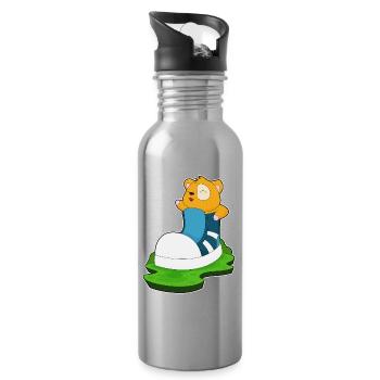 Hamster Schuh - Trinkflasche mit integriertem Trinkhalm - Lightsilver - Rechts