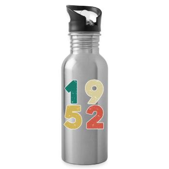 1952 - Born 1952 - Built in 1952 - Water bottle with straw - silver - Right