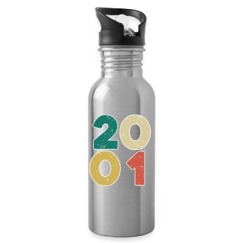 2001 - Year 2001 - Year 2001 - Water bottle with straw - silver - Right