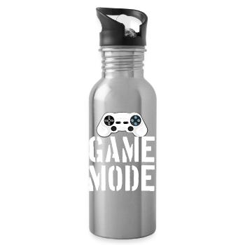 Mode de jeu - Gourde avec paille intégrée - argent clair - Droite