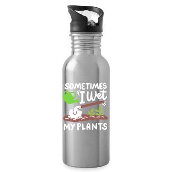 Garten Gartenarbeit Gießkanne - Trinkflasche mit integriertem Trinkhalm - Lightsilver - Rechts
