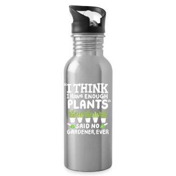 Garten Gartenarbeit Pflanzen - Trinkflasche mit integriertem Trinkhalm - Lightsilver - Rechts