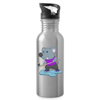 Mouse Bâton de Hockey sur Glace - Gourde avec paille intégrée - argent clair - Droite