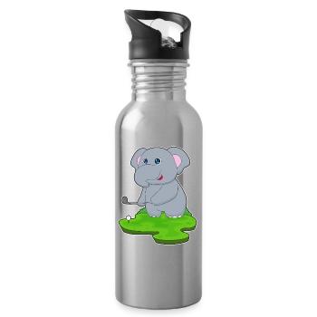 Elephant Golf Golf Clubs - Water bottle with straw - silver - Right
