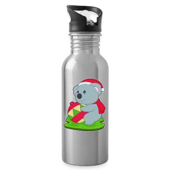 Cloche de Noël Koala - Gourde avec paille intégrée - argent clair - Droite