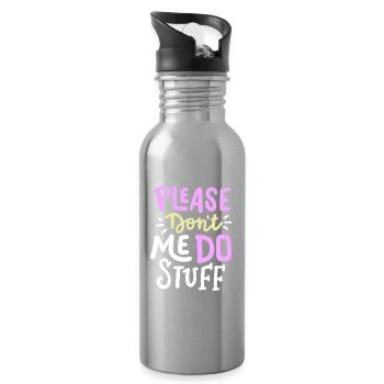 sarkastischer Humor Sarkasmus - Trinkflasche mit integriertem Trinkhalm - Lightsilver - Rechts