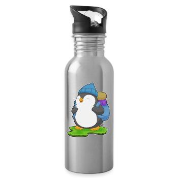 Randonnée à dos Penguin Hiker - Gourde avec paille intégrée - argent clair - Droite