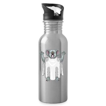Koala Halloween fantôme - Gourde avec paille intégrée - argent clair - Droite