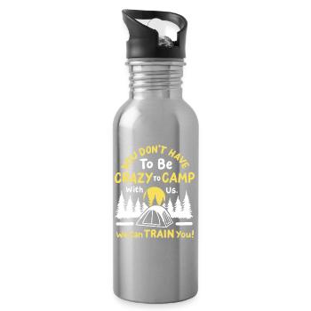 Camping Zeltlager Camper - Trinkflasche mit integriertem Trinkhalm - Lightsilver - Rechts