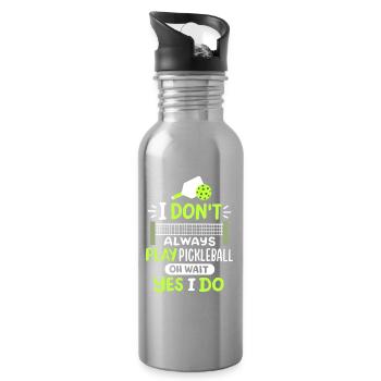 Pickleball-Spieler Paddleball - Trinkflasche mit integriertem Trinkhalm - Lightsilver - Rechts
