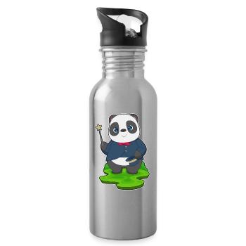 Panda Zauberer Zauberstab - Trinkflasche mit integriertem Trinkhalm - Lightsilver - Rechts